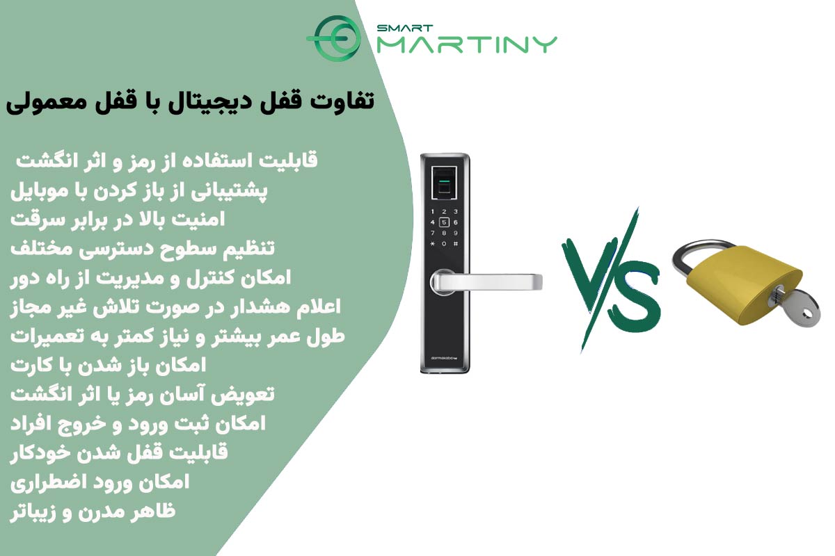 فرق بین قفل دیجیتال با قفل معمولی